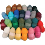 Lot de pelotes de laine card&eacute;e - 26 x 25 gr - Couleurs assorties