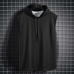 Suvine Meeste Muscle Hoodie Vest Varrukateta Kulturismi J&otilde;usaali Treeningu Fitnesss&auml;rk Kvaliteetne Vest Hip Hop Pusa Meeste Topid S