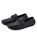Vabaajakleidid Meestele Stiilsed Meeste Kingad Ehtne Nahk Meeste Mokassiinid Mokassiinid Slip-on Meeste Korterid Meeste Luksusbr&auml;nd Itaalia 38 must