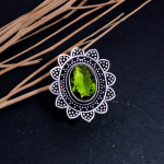Peridot Handmade 925 Sterling Silver Jewelry Ring Size 8.25 f6b63
