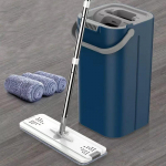 Mopid &auml;mbriga Paksendatud mop Selge vee eraldamine Laisk, k&auml;tepesuvaba, pigistatav Automaatne vee&auml;rastushari p&otilde;randapuhastusmopp 6 pieces of cloth