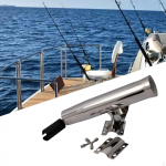 Clamp on Fishing Rod Holder Boat Accessories Multifunctional Bracket Hardware Stainless Steel Rail