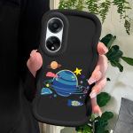 V&auml;rvitud muster Big Wave Edge pehme silikoon materjal Macaron telefoni &uuml;mbris p&otilde;rutuskindel kaitsev kummist &uuml;mbris OPPO Reno Realme jaoks OPPO A7 roosa