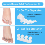 Gel Four hole toe separation combination sold a pair of transparent color toe separators plus a