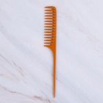 1 tk Otsa saba kamm Salongi Juuksehari Juuksurit&ouml;&ouml;riist Isetehtud juuste laiade hammastega kammid kollane