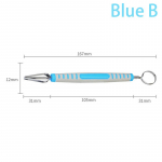 Keraamika tekstuurit&ouml;&ouml;riist nikerdusnuga k&auml;sitsi valmistatud plastikust k&auml;epidemega kahepealine r&otilde;ngas nikerdusnuga savist peen nikerdust&ouml;&ouml;riist B sinine