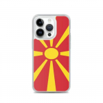 Coque iPhone - Mac&eacute;doine du Nord - Drapeau - Souple - Mitmev&auml;rviline - Verticale