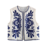 Naiste Lilleline Tikitud Vest Top Kevad S&uuml;gis Vabaaja Vintage Y2k Kardigan Vest Naiste Stiilne Lai &Uuml;ler&otilde;ivas Vests XS