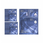 SU:M37 Water-full Marine Relief geelmask 3-astmeline komplekt (10 lehte) | Intensiivne niisutus ja rahustav hooldus | Korea nahahoolduskomplekt 28ml*10sheets