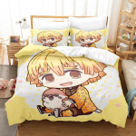 Kuumad Kamado Nezuko Voodipesukomplektid Anime Demon Slayer Voodikate Teismelistele T&uuml;drukutele Moodne Twin Single Queen King T&auml;issuurus Tekikott AU Double 180x210cm