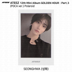 ATEEZ 12. mini album Golden Hour Part.3 POCA versioon. Ametlik fotokaardi QR-koodi pildikaart Seonghwa - Polaroid