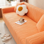 Kootud žakaarmustriline diivanikate, k&otilde;ik-hinnas universaalne kriimustusvastane padjakate diivanikangas 235-300cm