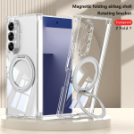 Samsung Galaxy Z Fold 7 Fold7 5G jaoks L&auml;bipaistev TPU Kate P&ouml;&ouml;rleva R&otilde;ngaga Hoidik L&auml;bipaistev Magnetiline Kest Samsung Z Fold 7