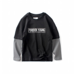 Kevad- ja s&uuml;gisene lasteriided Laste T-s&auml;rk Poiste pikkade varrukatega kampsun Puuvillane &uuml;mara kaelusega pikkade varrukatega alumine s&auml;rk 160cm