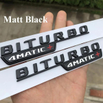 3D Auto Poritiib BITURBO 4MATIC M&auml;rk Embleem Kleebis Mercedes C43 AMG W205 W204 E43 W213 W212 GLC43 GLE43 W166 W167 Tarvikud must
