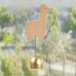 Merchant's Bell with Suction Cup, Wooden Door Ornament, Hanging Doorbell for Shop Front Bunny