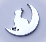 L-hotse Kass ja Kuu 3D Plakeeritud Embleem