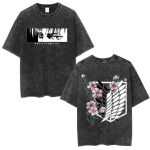 Anime Attack on Titan Pesta T-s&auml;rk Meeste Puuvillane Vabaaja L&uuml;hikeste Varrukatega T-s&auml;rk Manga Levi Ackerman &Uuml;lem&otilde;&otilde;dulised T-s&auml;rgid Streetwear M black