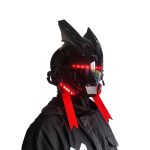 Jaupto Gooti K&uuml;berpunk Mask Kiiver ,tehnoloogiline r&otilde;ivas Mask , Halloweeni Cosplay Tehnoloogia Kiiver , Futuristlik Kiiver LED-valgusega valge