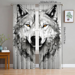 2 tk- Visand Hunt Pea Pol&uuml;ester kardinad, Tunneliga kardinad 42*84, Magamistuba, elutuba, kodu toa kaunistus 29Wx64L(75x166CM)x2