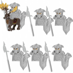 MOC Keskaja S&otilde;jalised Ehitusklotsid Elfi S&otilde;dalane Ork Rohani Gondori R&uuml;&uuml;tel Tegelaskomplekt Loomade Armee Relv Vibu Amb M&auml;nguasi