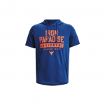 Under Armour Project Rock Tr&uuml;kitud L&uuml;hikeste Varrukatega Huppar Meeste Topid Phantom-Blue 1378018-471 L