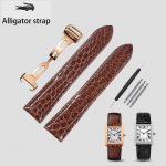 Cartier Tank London Solo seeria jaoks Alligaatornahast kellarihm Krokodilli Ehtsast nahast Kellarihm k&auml;ev&otilde;ru 16 17 18 23 25mm 20mm