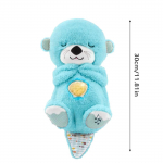 Hingav saarmas, magamis- ja m&auml;ngukaaslane saarmas muusikaline t&auml;idisega beebileu, kerge heliga vasts&uuml;ndinud sensoorsed mugavad kingitused beebile 36cm