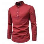 Meeste s&auml;rgid M-5XL vabaaja linane s&auml;rk pikkade varrukatega s&auml;rk Slim Fit kaelusega meeste s&auml;rk XXXXXL kohv
