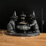 Halloweeni dekoratsioon Figuurid Tuttav N&otilde;iapada Teek&uuml;&uuml;nla Hoidja Must N&otilde;iad Kassid K&uuml;&uuml;nlajala Hoidja Kodu Baar Laua Kaunistused 1Pc