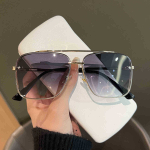 Uued l&auml;bipaistvad sinised p&auml;ikeseprillid Moodsad naiste v&auml;lip&auml;ikeseprillid Peegeldusvastased Retro topelt silla meestele s&otilde;itmiseks 1PC