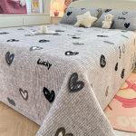 Talvine Piimakangast Tepitud Fliisist Voodikate Komplekt - Sisaldab Fliisist Voodilina ja Paksust Madratsikaitset. Flexible Pairing: Pillowcase 48x74cm/pair
