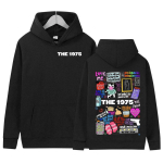 Briti B&auml;nd The 1975 L&uuml;&uuml;rikaga Graafiline Huppar Meeste Naiste Hip Hop Mood Pullover Dressipluus Vabaaja K&otilde;rge Kvaliteediga &Uuml;le suuruse Hupparid 2XL gray