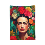 F-Frida K-Kahlo Mehhiko kunstnik Kahloo Tekid Flanell Vinge Soe Visketekid Tooli katmiseks Diivan Suvi 50x60in