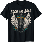 Rock and Roll Kitarr Vintage ROCK Muusika T-s&auml;rk(1) S mitmev&auml;rviline