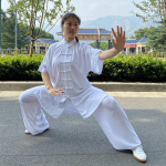 Hiina Tai Chi &Uuml;likond Puuvillane Wushu Kung Fu R&otilde;ivad Lastele T&auml;iskasvanutele V&otilde;itluskunstide Wing Chun &Uuml;likond Taichi Etendus Tang &Uuml;likond XXS valge