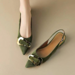 Suede Naiste Kingad Terava Ninaga Moesandaalid Uued Slingback Disainer Kleidisussid Vabaaja Slaidid Chaussure Femme 40 roheline
