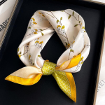 100% Puhas Siidist Sall Naiste Kaela Juuste Foulard K&otilde;rge Kvaliteediga Bandana Ruudukujuline Peav&otilde;ru Hijab Tr&uuml;kitud Poncho Sallid Pashmina Sjaals Real Silk 53x53cm white