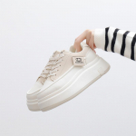 Paksude platvormidega tennised naistele Vabaaja PU-nahast paeladega Libisemisvastased Hingavad jalatsid k&otilde;ndimiseks Naiste libisemisvastased Mugavad treeningu tennised Tennised 40 beež