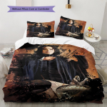 Severus Snape Muster Voodipesu Tekikomplekt Tekikate Padjap&uuml;&uuml;r Kodukaunistus Kingitus (1 * tekikott + 2 * padjap&uuml;&uuml;ri, ilma s&uuml;damikuta) 135x200cm brown
