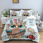 Multikas &Ouml;&ouml;kull Voodipesu Komplekt Poistele T&uuml;drukutele &Uuml;hekohaline Kahekohaline Suurus Tekikott Padjap&uuml;&uuml;r Voodi Poistele T&auml;iskasvanud Mood Kodu Tekstiil EU Single(135*200cm)3pcs