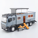 1:18 Benz Arocs Nomadism Navigator F matkaauto sulamist valatud mudelauto kodu trendikad kaunistused ja arvuti t&ouml;&ouml;laua kaunistus s&uuml;nnip&auml;eva m&auml;nguasi sinine