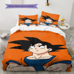 Dragon Ball Z Muster Voodipesu, Tekikomplekt Tekikate Padjap&uuml;&uuml;r Kodu S&uuml;nnip&auml;evakingitus (1 * tekikott + 2 * padjap&uuml;&uuml;ri, ilma s&uuml;damikuta) 135x200cm