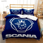 S-Scania Veoauto Kotkapea Tekikott Tekk Voodipesukomplektid Pehme Tekikate Ja Padjap&uuml;&uuml;rid Teismelistele &Uuml;hekohalineKahekohalineKuningannaKuningas 150*200cm 3pcs