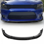 Piiri&uuml;lene Kohandatud Esimene Splitter Kahekihilise Huulega 2015-2022 Dodge Chargerile Matte Black