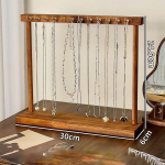 Ehete organiseerija vitriin t&auml;ispuidust kaelakee rippuv t&ouml;&ouml;lauale ripp kettide jaoks K&otilde;rvar&otilde;ngad k&auml;ev&otilde;rud vitriin hoiurest