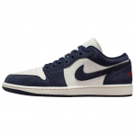 Jordan Air Jordan 1 Low top Vintage Basketball Shoes Unisex Marine Blue IO7448-400 47.5