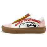 FEVER DOG x Vans Old Skool Abrasion Resistant Low top Skateboard Shoes Unisex White Brown Pink VN0A4OE25V8 37