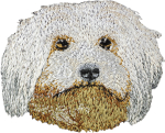 Havanese, Havanese Cuban Bichon, Bich&oacute;n Havan&eacute;s - dog-shaped patch, embroidered patch, unique decoration for Art-Dog backpack