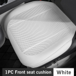 Tesla autopadjale Nappa nahast hingav kaitsematt suvine libisemiskindel autoistmepadja autotarvikud 1PC White Front G